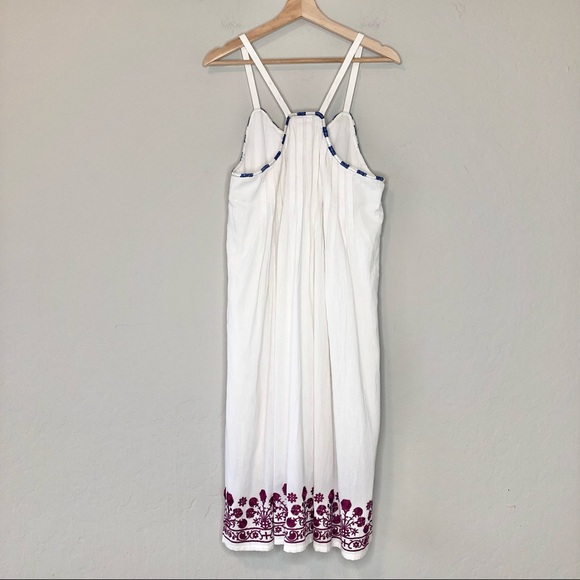 NWT Buggy NYC Cretan Silk Embroidered Cotton Linen Dress - Picture 5 of 10